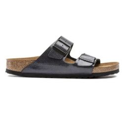 Klapki damskie Birkenstock Arizona BS Birko-flor. Niebieskie klapki damskie Birkenstock, bez wzorów, z materiału, bez obcasa, bez zapięcia. Za 287.00 zł.