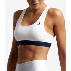 Stanik Fitness Pro 2.0 Biały. Białe biustonosze sportowe damskie NORDICDOTS, bez wzorów, z elastanu. Za 150.00 zł.