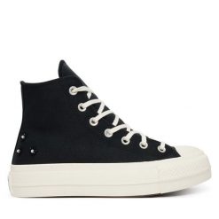 Trampki Converse. Czarne trampki damskie Converse, bez wzorów, bez zapięcia. Za 449.99 zł.