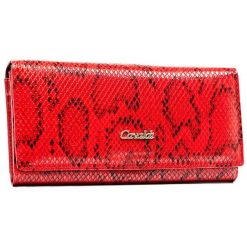 Portfel damski Cavaldi PX-24-DNH-BL czerwony. Czerwone portfele damskie 4U Cavaldi, bez wzorów, ze skóry. Za 51.99 zł.