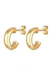 Elli Damskie kolczyki kreole ze srebra próby 925 Sterling Silver Kolczyki 1 ct. Szare kolczyki damskie Elli, pozłacane. Za 128.99 zł.