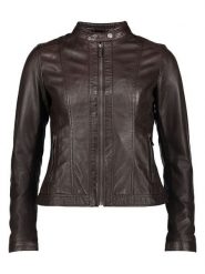 Bugatti Skórzana kurtka w kolorze brązowym rozmiar: 42. Brązowe kurtki damskie Bugatti, bez wzorów, ze skóry, bez kaptura. Za 695.99 zł.