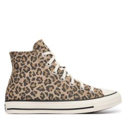 Trampki Converse. Brązowe trampki damskie Converse, bez wzorów, bez zapięcia. Za 419.99 zł.