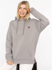 Zwillingsherz Bluza "Lima" w kolorze szarym rozmiar: L/XL. Szare bluzy damskie Zwillingsherz, l, bez wzorów, z kapturem. Za 232.78 zł.