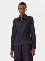 French Connection Koszula 72ZDH Granatowy Regular Fit. Niebieskie koszule damskie French Connection, bez wzorów, z jeansu, bez kołnierzyka, bez ramiączek. Za 399.99 zł.