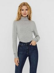 Vero Moda Koszulka w kolorze szarym rozmiar: M. Szare koszulki damskie Vero Moda, m, bez wzorów, bez kołnierzyka, bez ramiączek. Za 61.46 zł.