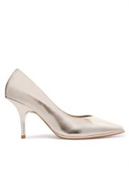 PINKO Szpilki Lady 11 SD0611P050 Złoty. Żółte szpilki damskie Pinko, bez wzorów, z lakierowanej skóry, bez obcasa, na szpilce, bez zapięcia. Za 999.99 zł.