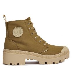 Trapery Palladium. Brązowe trapery damskie Palladium, bez zapięcia. Za 479.99 zł.