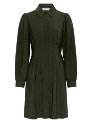 MOSS COPENHAGEN Sukienka "Elsa" w kolorze khaki rozmiar: L. Brązowe sukienki damskie Moss Copenhagen, bez wzorów, bez ramiączek. Za 151.77 zł.
