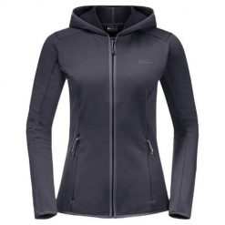 Bluza polarowa damska Jack Wolfskin Baiselberg. Czarne bluzy damskie Jack Wolfskin, s, bez wzorów, z polaru, bez kaptura. Za 335.00 zł.
