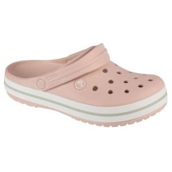 Klapki Crocs Crocband 11016-6UR różowe. Czerwone klapki damskie bez wzorów, bez obcasa, bez zapięcia. Za 374.47 zł.