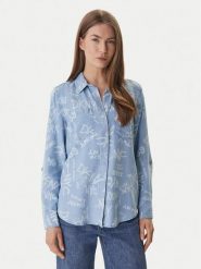 DKNY Koszula DJ6W2017 Błękitny Regular Fit. Niebieskie koszule damskie DKNY, xl, bez wzorów, z lyocellu, bez kołnierzyka, bez ramiączek. Za 349.99 zł.