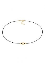 Elli Damski Choker z nylonu Liść Koniczyny Talizman Szczęścia wykonany z pozłacanego srebra próby 925 Sterling Silver Naszyjniki 1 ct. Szare naszyjniki damskie Elli, pozłacane. Za 211.64 zł.