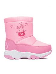 Peppa Pig Śniegowce CEO-CM-AW26-345PP Różowy jasny. Czerwone kozaki dziewczęce peppa pig, bez wzorów, z materiału, bez obcasa, bez zapięcia. Za 99.99 zł.
