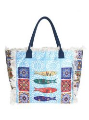 BLE Shopper bag ze wzorem - 50 x 33 x 20 cm rozmiar: onesize. Shopper bag BLE, bez wzorów, z materiału, na ramię, bez dodatków. Za 33.95 zł.