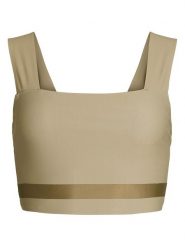 Rethinkit Top sportowy "Tenna" w kolorze khaki rozmiar: M. Brązowe koszulki sportowe damskie Rethinkit, m, bez wzorów, z materiału, bez ramiączek, outdoorowe. Za 162.49 zł.