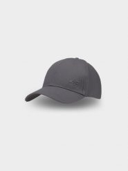 4F Czapka z daszkiem strapback uniseks - szara S/M. Szare czapki z daszkiem damskie 4F, na lato, bez wzorów, z bawełny. W wyprzedaży za 29.99 zł.