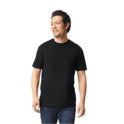 Koszulka Unisex Dla Dorosłych Softstyle CVC. Zielone bluzki damskie GILDAN, xl, bez wzorów, bez kołnierzyka, bez ramiączek. Za 44.99 zł.