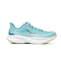 Buty do biegania damskie Hoka One One Mach 6. Niebieskie obuwie sportowe damskie Hoka One One, z materiału, bez zapięcia, do biegania. Za 928.00 zł.