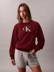 Calvin Klein Jeans Bluza Kobiety Bawełna czerwony, S. Czerwone bluzy damskie Calvin Klein Jeans, s, bez wzorów, z bawełny, bez kaptura. Za 229.95 zł.