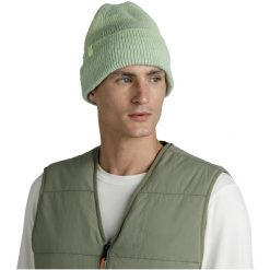 Czapka zimowa wywijana BUFF Knitted Beanie Marin. Zielone czapki damskie Buff, na zimę, bez wzorów. Za 130.00 zł.