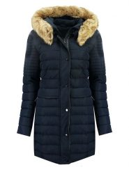 Canadian Peak Płaszcz zimowy "Charlize" w kolorze granatowym rozmiar: XXL. Niebieskie płaszcze damskie Canadian Peak, na zimę, xxl, bez wzorów, z puchu, bez kaptura. Za 184.46 zł.