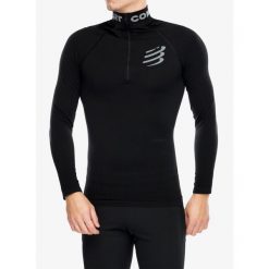 Bluza termoaktywna unisex Compressport 3D Thermo HZ LS Top. Czarne bluzy damskie Compressport, xl, bez wzorów, bez kaptura. Za 471.99 zł.