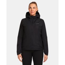 Damska kurtka outdoorowa Kilpi OLVERA-W. Czarne kurtki damskie Kilpi, m, bez wzorów, z softshellu, bez kaptura. Za 566.65 zł.