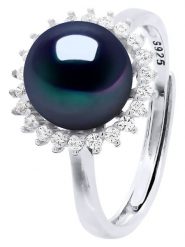 Pearline Srebrny pierścionek z perłą rozmiar: onesize. Niebieskie pierścionki damskie Pearline, z cyrkonią, srebrne. Za 277.36 zł.