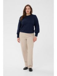 KAFFE curve Sweter w kolorze granatowym rozmiar: XL. Niebieskie swetry klasyczne damskie KAFFE curve, xl, bez kołnierzyka. Za 152.99 zł.