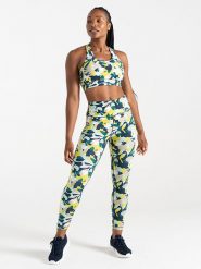 Dare 2b Legginsy sportowe "Influential" w kolorze turkusowo-zielonym rozmiar: 44. Zielone legginsy damskie Dare 2b, bez wzorów, z materiału, outdoorowe. Za 74.63 zł.