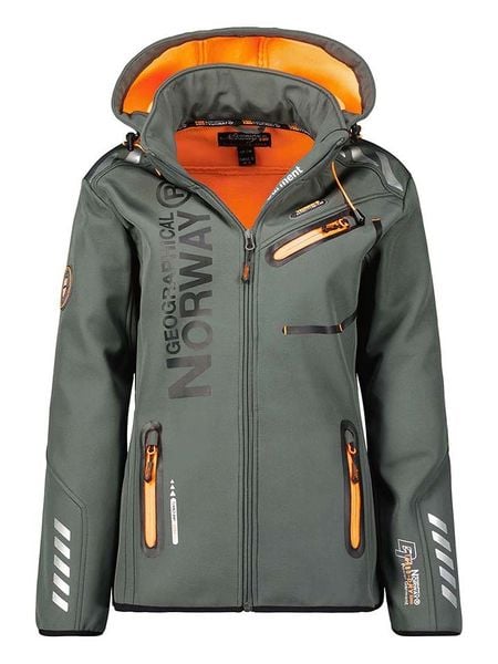 Geographical Norway Kurtka softshellowa "Assor" w kolorze szarym rozmiar: L. Szare kurtki sportowe damskie Geographical Norway, l, bez wzorów, bez kaptura. Za 208.45 zł.