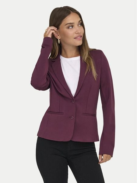 ONLY Marynarka Poptrash 15153144 Bordowy Regular Fit. Czerwone marynarki i żakiety damskie Only, m, bez wzorów, z syntetyku. Za 179.99 zł.