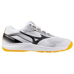 Buty do siatkówki Mizuno Cyclone Speed 5. Białe obuwie sportowe damskie Mizuno, bez zapięcia, do biegania. Za 229.99 zł.