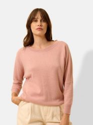 Just Cashmere Kaszmirowy sweter "Rebecca" w kolorze łososiowym rozmiar: S. Pomarańczowe swetry klasyczne damskie Just Cashmere, s, z kaszmiru, bez kołnierzyka. Za 393.45 zł.
