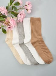 Skarpetki 5 pack - wielobarwny. Skarpetki damskie Sinsay, bez wzorów, z materiału. Za 17.99 zł.