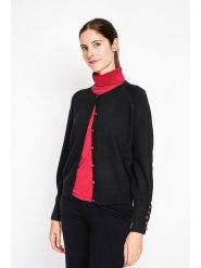 ASSUILI Kardigan w kolorze czarnym rozmiar: 36. Czarne kardigany damskie Assuili, bez wzorów. Za 130.99 zł.