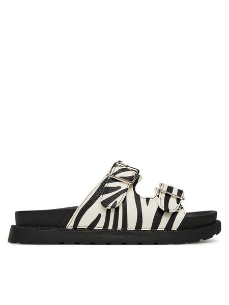 DeeZee Klapki ZB2129-2 Czarny. Czarne klapki damskie DeeZee, bez wzorów, ze skóry, bez obcasa, bez zapięcia. Za 119.99 zł.