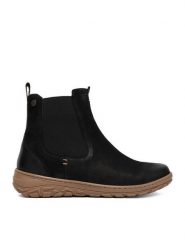 Go Soft Botki CEO-WI23-BOKKA-01 Czarny. Czarne botki damskie GO SOFT, ze skóry, bez obcasa, na płaskiej podeszwie, bez zapięcia. Za 249.99 zł.