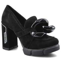 Czarne Półbuty Damskie Carinii Buty Na Obcasie. Czarne półbuty damskie Carinii, bez wzorów, ze skóry, bez obcasa, na obcasie, bez zapięcia. Za 329.00 zł.
