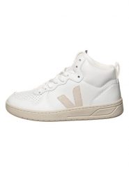 Veja Skórzane sneakersy "V 15" w kolorze biało-beżowym rozmiar: 37. Białe obuwie sportowe damskie Veja, za kostkę, bez zapięcia. Za 395.31 zł.