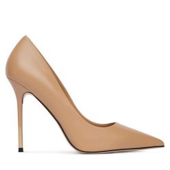 Szpilki Eva Minge. Brązowe szpilki damskie Eva Minge, bez wzorów, bez obcasa, na szpilce, bez zapięcia. Za 479.99 zł.