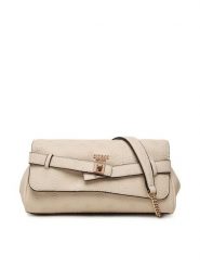 Guess Torebka Ella Logo HWPD97 46210 Beżowy jasny. Brązowe torebki klasyczne damskie Guess, ze skóry, bez dodatków. Za 584.99 zł.