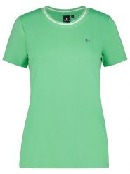 LUHTA Koszulka "Heimala" w kolorze zielonym rozmiar: XL. Zielone bluzki damskie Luhta, xl, bez wzorów, bez kołnierzyka, bez ramiączek. Za 48.28 zł.