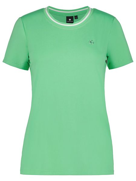 LUHTA Koszulka "Heimala" w kolorze zielonym rozmiar: S. Zielone bluzki damskie Luhta, s, bez wzorów, bez kołnierzyka, bez ramiączek. Za 52.42 zł.