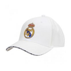 Czapka baseballowa dla dorosłych Real Madryt 23-24. Białe czapki damskie REAL MADRID, bez wzorów. Za 107.92 zł.