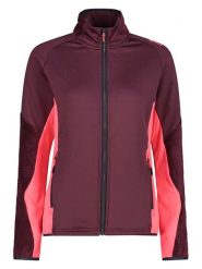 CMP Kurtka polarowa w kolorze bordowo-różowym rozmiar: 40. Czerwone kurtki damskie CMP, bez wzorów, z materiału, bez kaptura. Za 170.47 zł.