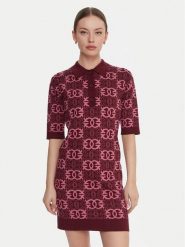 PINKO Sukienka dzianinowa Nothing 106039 A2YD Bordowy Regular Fit. Czerwone sukienki damskie Pinko, bez wzorów, z dzianiny, bez ramiączek. Za 999.99 zł.