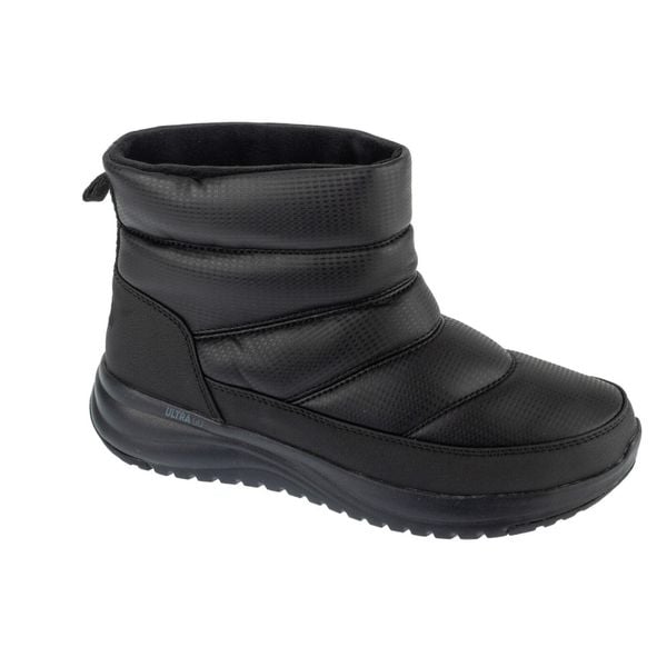 Buty zimowe damskie, On-The-Go Stellar - Alpine Adventure. Czarne obuwie sportowe damskie Skechers, na zimę, z syntetyku, bez zapięcia, na fitness i siłownię. Za 379.99 zł.