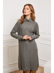 Joséfine Sukienka dzianinowa "Felicidad" w kolorze khaki rozmiar: L. Brązowe sukienki damskie Joséfine, bez wzorów, z dzianiny, bez ramiączek. Za 195.99 zł.